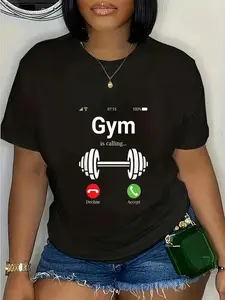 100% Cotton Gym Is Calling Shirt, "Das Gymstudio Nennennt Shirt, Funny T-Shirt