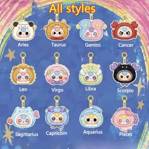 Twelve Zodiac Cute Plush Blind Box Eyes and Expressions Randomly Picked, Surprises Inside, Perfect Gift for Astrology Fans, Blind Bag