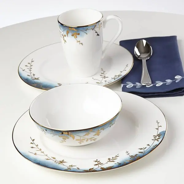 Lenox 883860 Highgrove Park Place Tableware Set, 4-Piece, Includes Bowls, Bowl