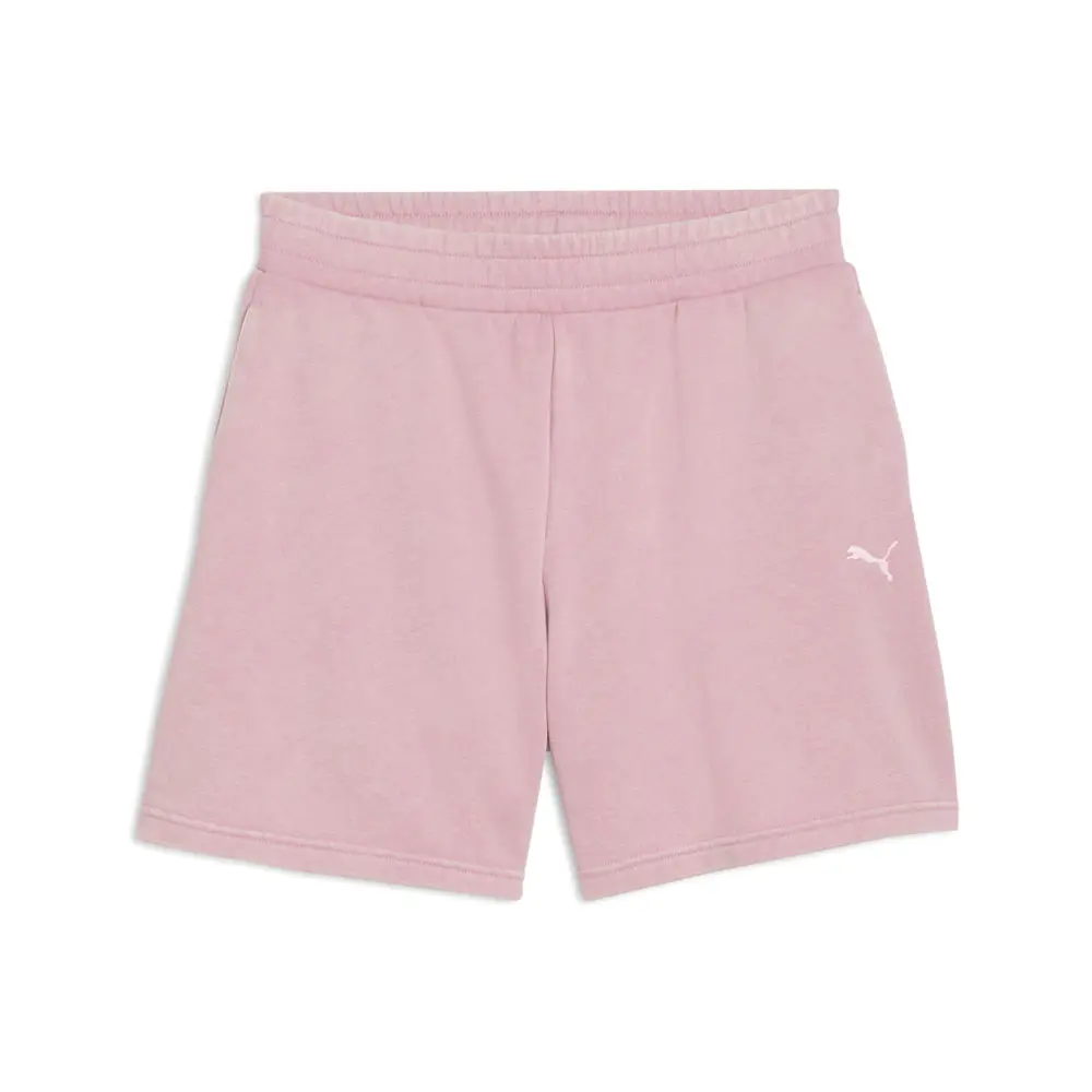 PUMA Womens Essentials Elevated Wash High Waist 5 Inch Shorts Casual Bottoms Casual - Pink