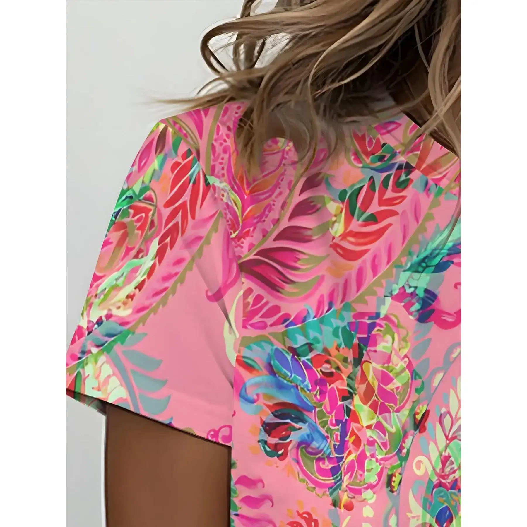 Women's Paisley printed round neck slim fit T-shirt, retro casual short sleeved T-shirt, suitable for daily wear, all season women's clothing, topRAIMENTRY Women's Paisley printed round neck slim fit T-shirt, retro casual short sleeved T-shirt, suitable for daily wear, all season women's clothing, topRAIMENTRY