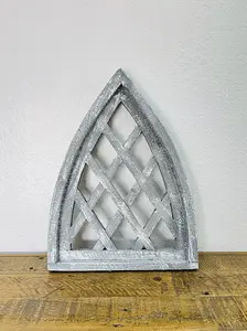 40-225 - 17" Terni Wood Arch, Light Gray (+)