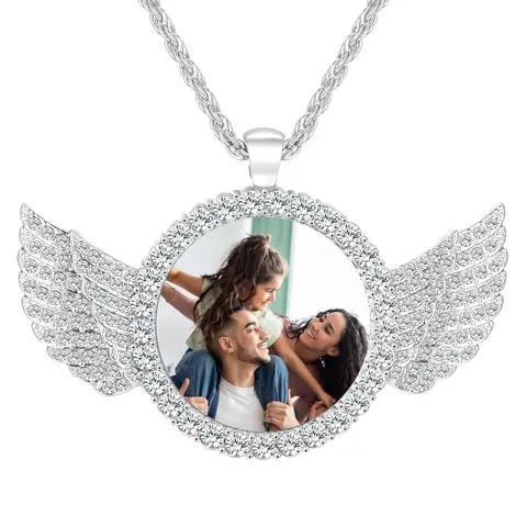 Premium Unisex Customizable Photo Pendant Necklace - 3mm Rope Chain, Rust-Resistant Alloy Metal, Personalized Statement Necklace with Thermal Printing, Stylish Back Shows Fine Work for Casual Wear