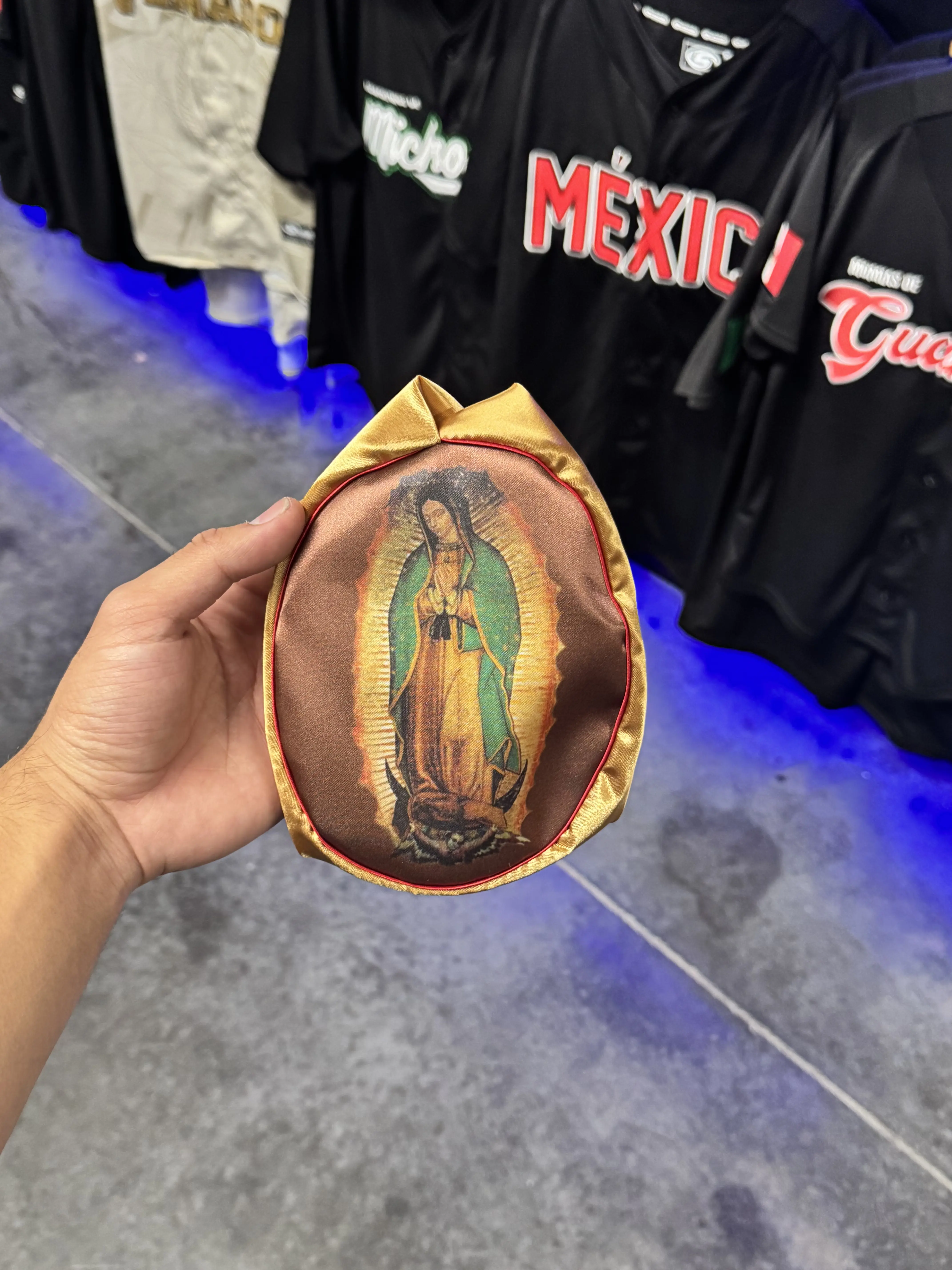 Forro Para Sombrero VIRGEN GUADALUPE (COLOR ORO/ORO)