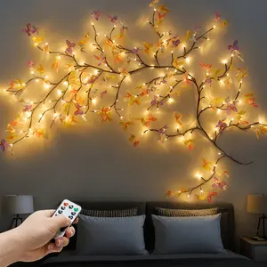 Butterfly Enchanted Willow Vine Lights, 7.7/6.5/4FT 144/96/48 LED 3 Color Butterfly Blossom Tree Branch Lights For Wall, Remote Timer, 7 Light Model, Bedroom Wall Doors Wedding, Christmas Warm Lights