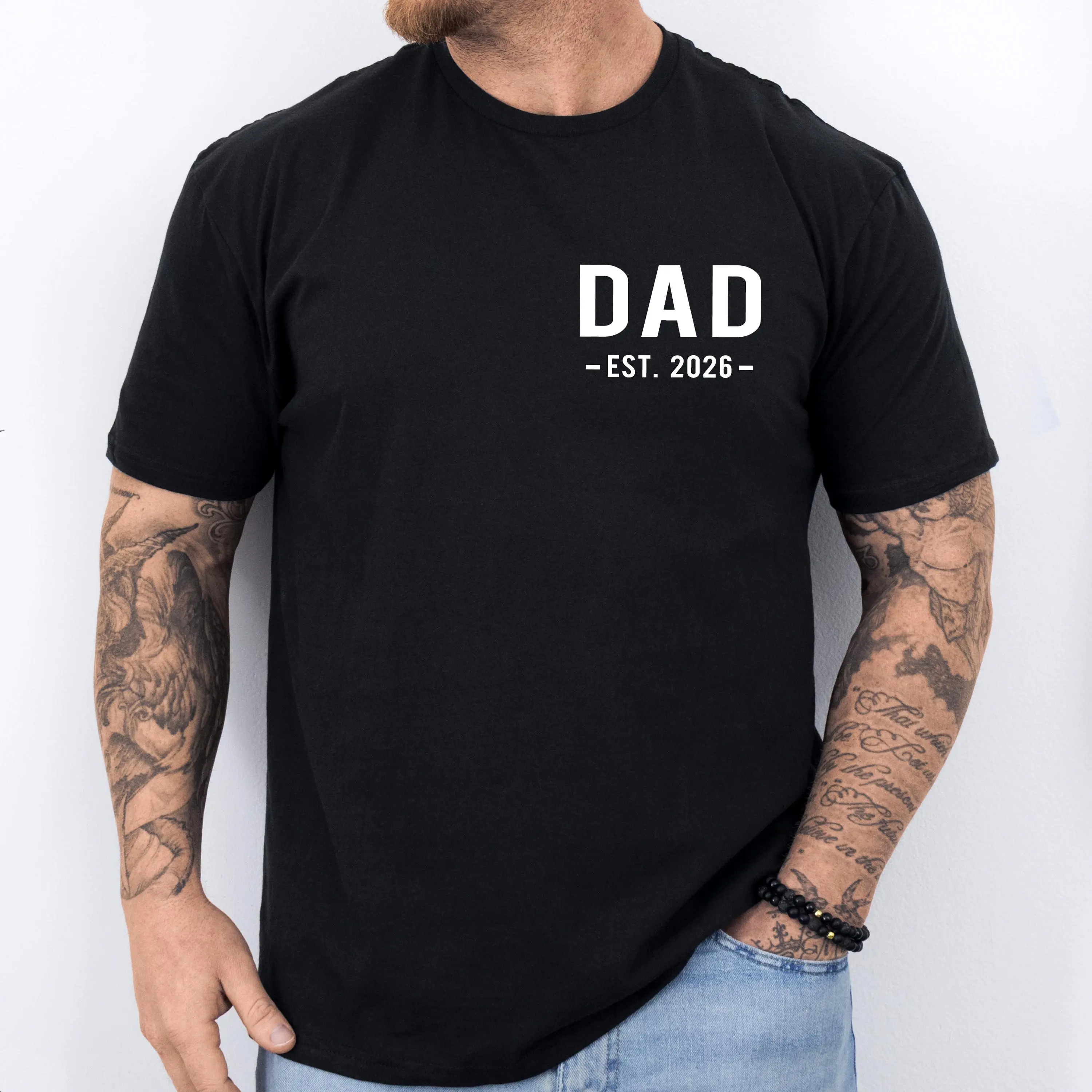 Dad Est 2026 T-shirt, New Dad Shirt, Gift for Dad, Pregnancy Announcement to Dad, Dad Surprise Gift, Dad Gift from Wife, Dad Birthday Gift