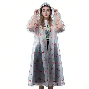 1pc Thickened High Quality Outdoor Casual Sports Raincoat, waterproof and High Quality EVA Thickened Full-Body Coverall Rain Poncho for Travel, Outdoor Cycling, Portable Hooded Hiking Raincoat for Adults and Women