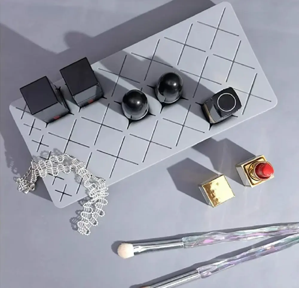 TIKA 24-Slot Silicone Lipstick Holder Display Stand, Cosmetic Organizer for Lipstick, Lip Gloss and Makeup