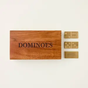 Wood and Brass Dominoes - Hearth & Hand with Magnolia