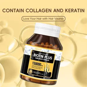 DHOP Biotin Hair & Nail Daily Nourishment Capsules, Multi-Vitamin Natural Beauty Dietary Supplement