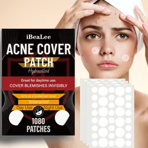 1080 Count Hydrocolloid Patches - Invisible Under Makeup, Fragrance-Free & Alcohol-Free, Absorbs Pimple Fluid, Protects & Cleanses, for All Light Beige Types Including Sensitive, Pimple Patches for Face, Highquality Adhesive
