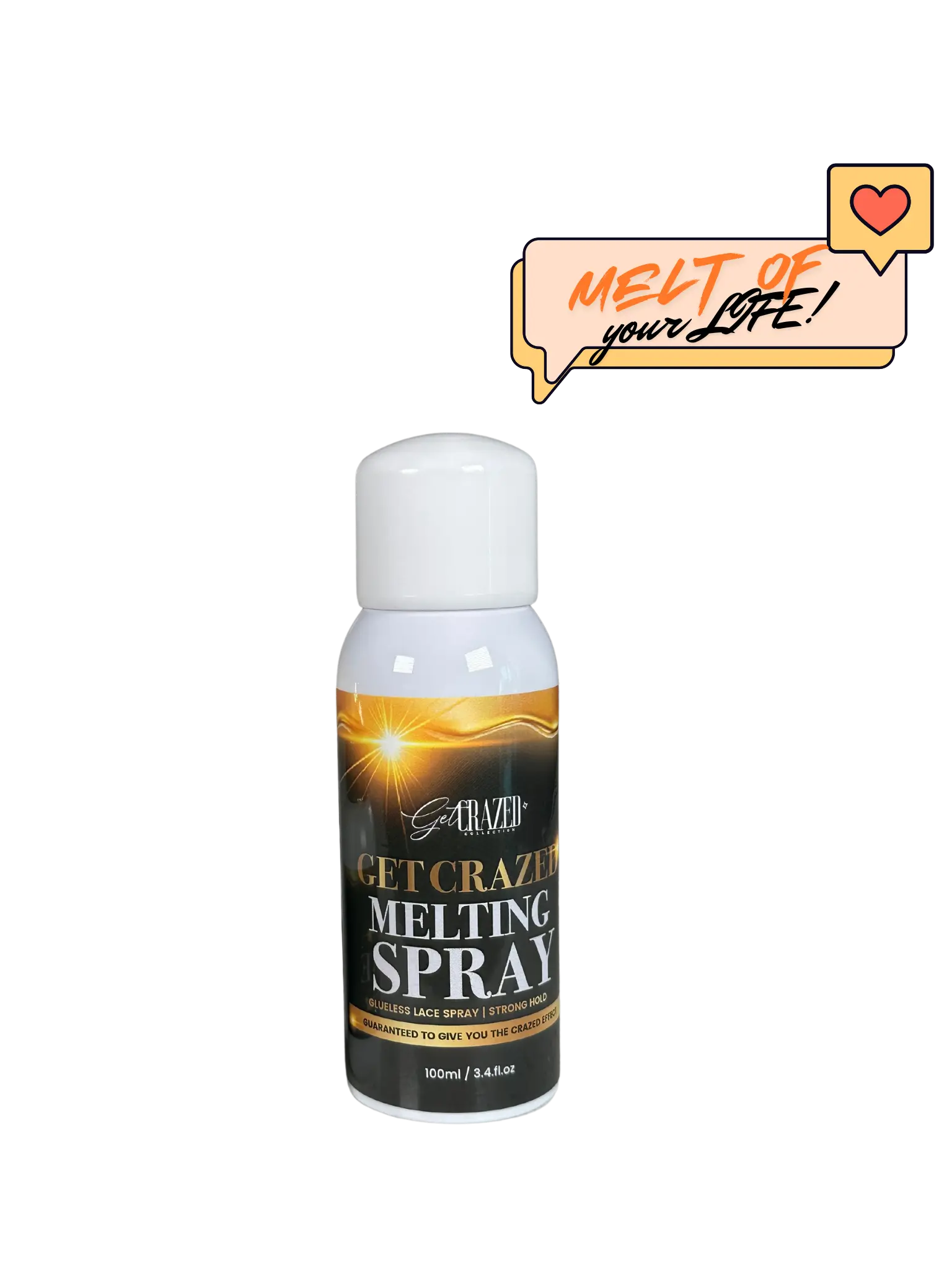 GetCrazedCo Melting Spray for Strong Hold and Glueless Installs - Haircare