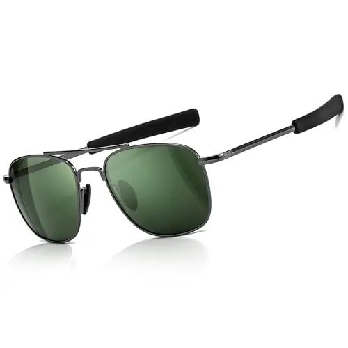 Gunmetal Frame/Dark Green Lens