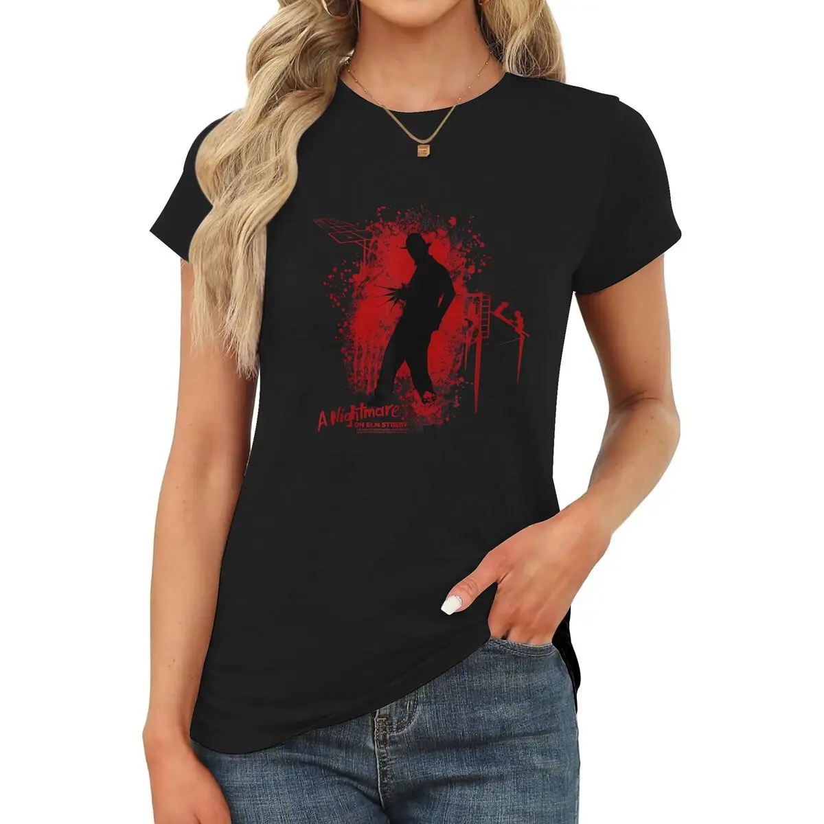 Fitted Baby T-Shirt for Women, Korean Style Graphic Top, Casual Shortsleeve Cotton Blend for a Birthday Party