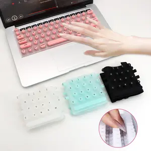HOMEYA Keyboard Film for Nail Art, Full-Size Clear Protection Nail Art Keyboard Film, Reusable Long Nails Silicone Raised Keyboard Cover, for Typing & Gaming Working for Laptop PC Computer Desktop, Compatible with MacBook Pro13 2020-2023, US ANSI