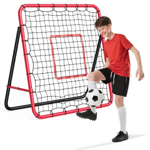 Soccer Rebounder Net, Quick-Switch Angle Soccer Training, Passing Practice, Outdoor Rebound Board with Steel Frame for Backyard Field