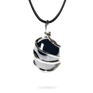 AYANA Hematite Crystal Necklace for Women – Grounding, Protection & Focus Stone for Root Chakra Balance, Ideal for Aries & Capricorn Energy