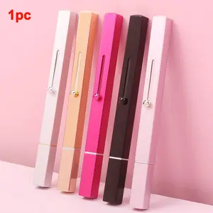 1 Double-ended lip brush, retractable lip brush, concealer brush, portable lipstick brush with cap, reusable makeup tool