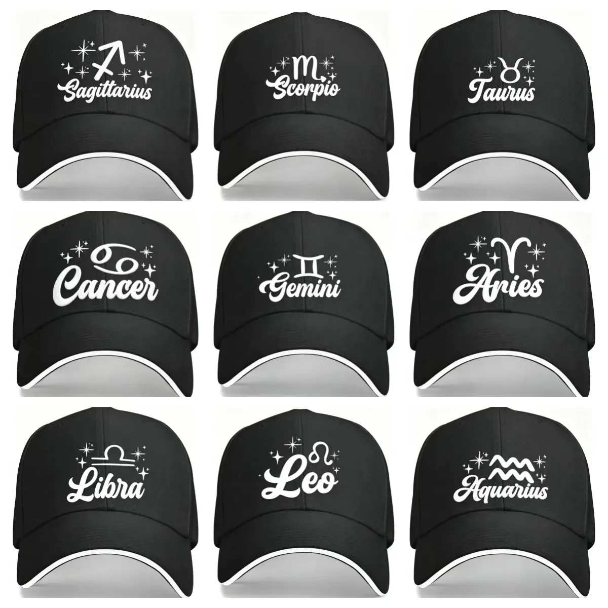 Twelve Zodiac Sign Baseball Cap| Minimalist Style Astrology Zodiac Birthday Gift Hat summerwins,summerwins
