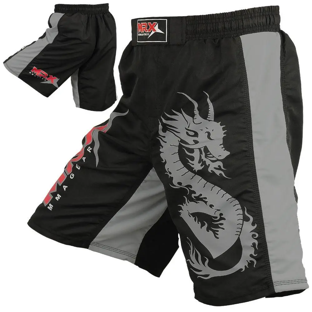 MRX MMA Training Shorts - Athletic, Fitness, Graphic, Sporty Sports Shorts for Cage Fighting, Grappling, Martial Arts, Graphic Shorts
