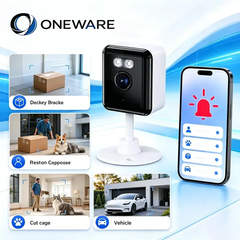 2-Pack Indoor Pet Camera, 2K HD ONEWARE WiFi Security Camera Two-Way Audio,Easy to Install App Control Home Camera for Dogs Cats Baby Monitor Kittens
