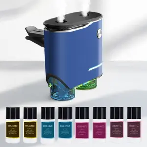 Car Air Freshener, Car Aroma Diffuser with 8 Essential Oil, USB Rechargeable Car Air Freshener, Car Interior Decoration Accessories