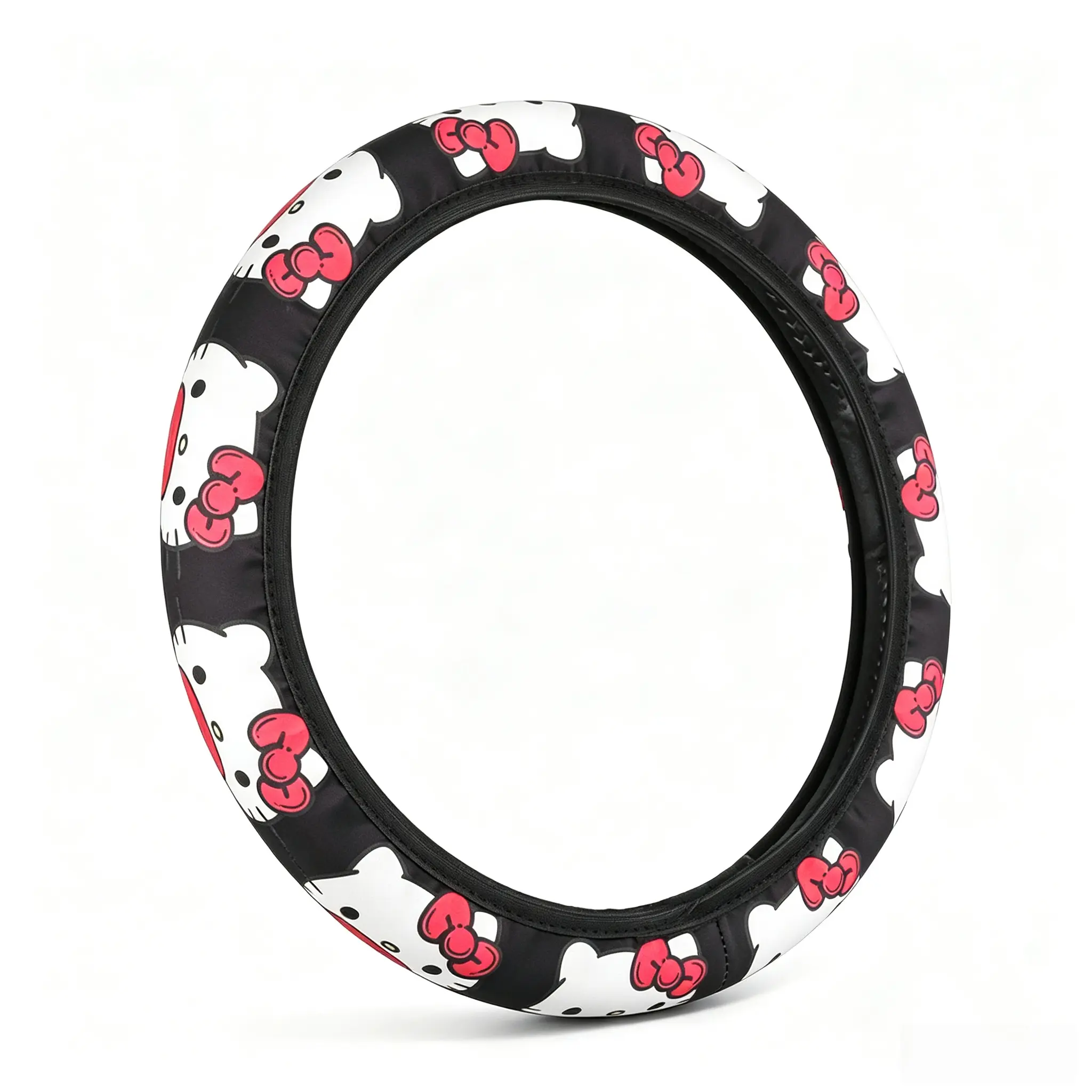 Sanrio Hello Kitty Steering Wheel Cover, Car Accessories, Steering Wheel Accessories with Anti-Slipping Elastic Grip, Universal Size Protection, Easy-Install Auto Interior Decoration Gift for Girls