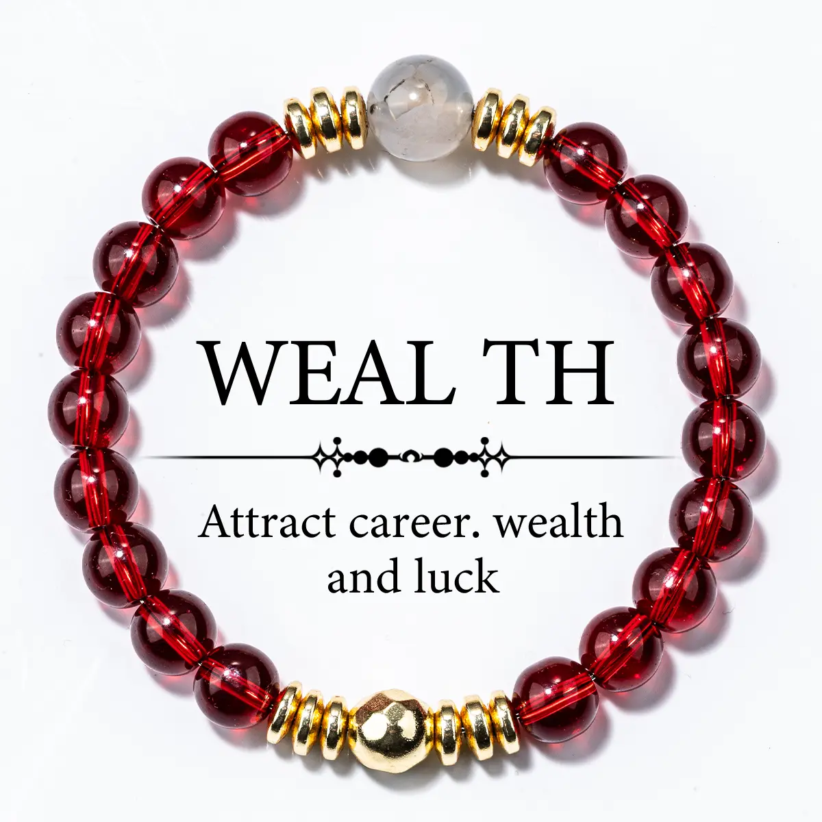 Natural Stone Bracelet For Wealth, Abundance & Prosperity - Fashion Elastic Stretch Bead Bracelet - Unisex Jewelry Gift For Men & Women SpringStatements Trendy Stack Bangle Trendy Jewellery Accessories