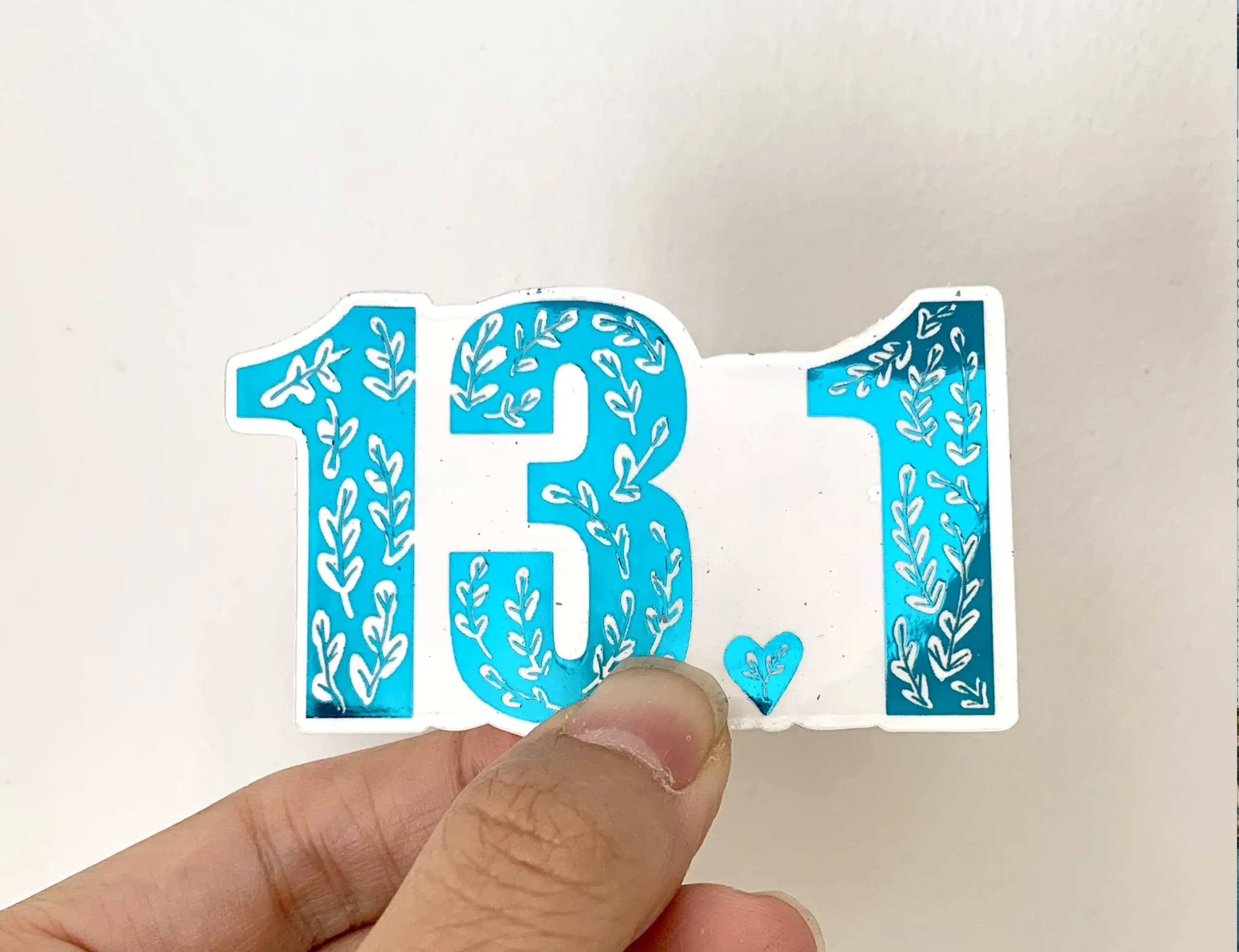 13.1 Metallic Half Marathon Sticker