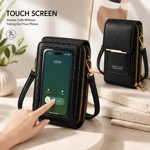 2026 Trendy Women's Touchscreen Crossbody Phone Wallet Bag – Multi-Card Holder & Coin Pouch, Adjustable Strap, Water-Resistant Mini Purse for Shopping, Travel & Everyday Use