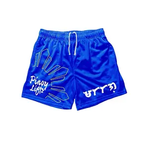 Pinoy Life Sun Shorts Men - Blue Tropical Style with "UTRA" Logo, Comfortable Fit, Ideal for Outdoor Activities - Menswear