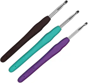 Crochet Hooks 5.0mm 5.5mm 6.0mm Crochet Needles QLRFFLJOY 3 pcs Crochet Hook Set DIY Yarn Weaving Tools for Knitting Gloves, Shoes, Bags, Hats, Socks, Scarf