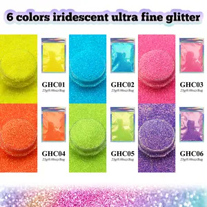 6 bags iridescent glitter bundle rainbow ultra fine glitter for DIY projects decorations crafts tumblers resin epoxy arts