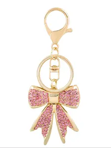Cute Bowknot Design Keychain, Rhinestone Decor Keychain for Women & Girls, Fashion Accessories for Bag, Car, Phone Decor, Bling Bling Keychains