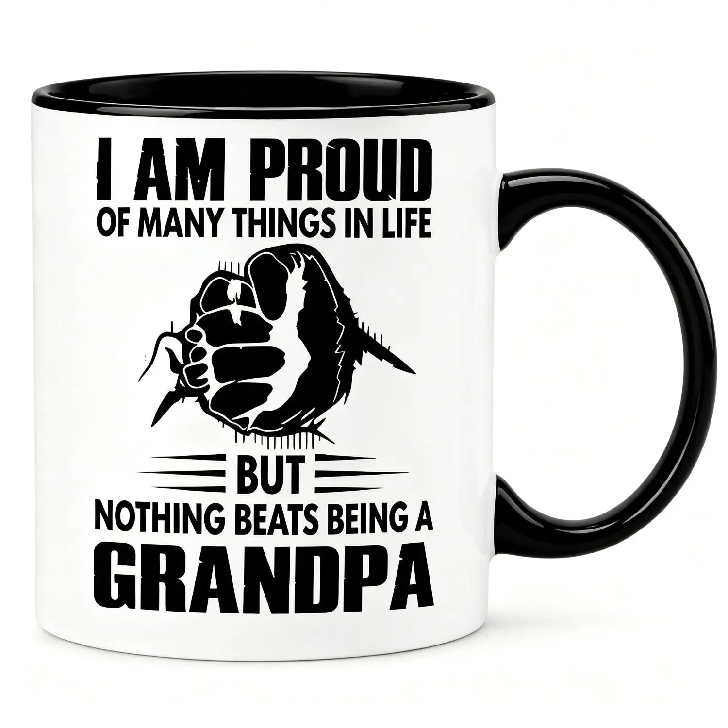 "I Am Proud Of Many Things But Nothing Beats Being A Grandpa" Mug Heartfelt Fathers Day Gift for Grandpas Family Pride Mug