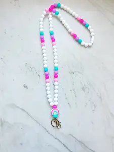 Gumdrop Beaded Lanyard with Breakaway Clasp
