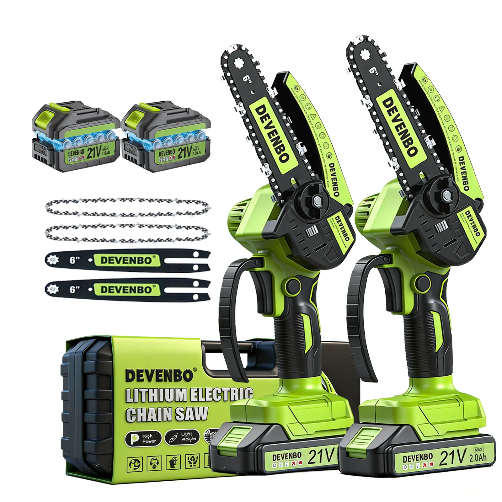 Electric chain saw set