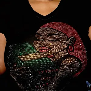 Pretty and Paid iron on heat transfer Rhinestone sheet for clothing