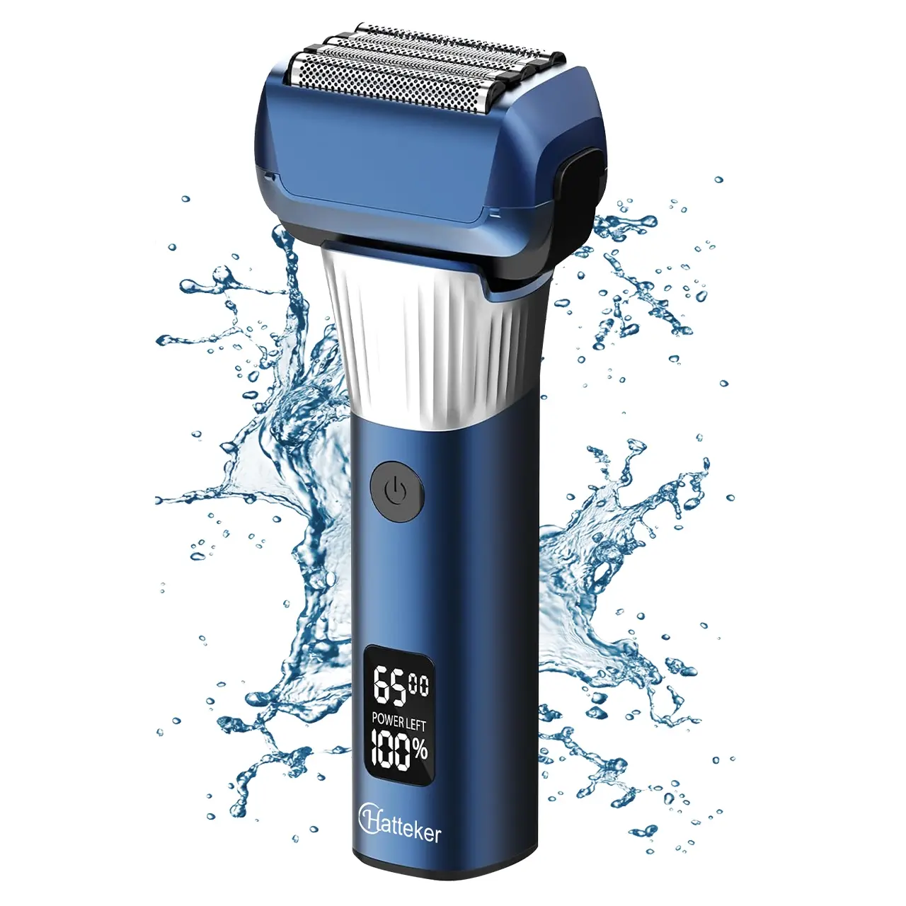 Electric Razor for Man: Electric Foil Shavers for face - IPX6 Waterproof Cordless Portable Shaver with LED Display & Fast Charge, Beard Shaver with Pop-up Trimmer, Waterproof Rechargeable Shaver Machine