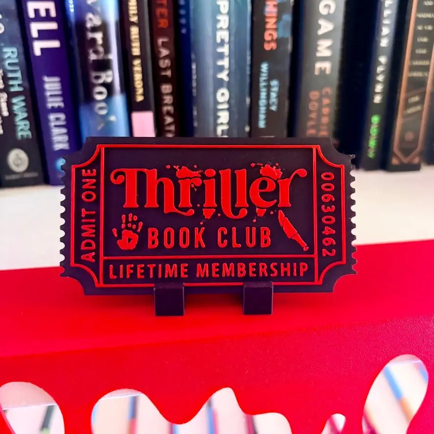 3d Printed Shelf Trope Ticket - Thriller Book Club 3d Printed Shelf Trope Ticket - Thriller Book Club
