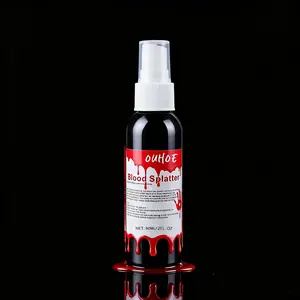 Halloween Vampire Blood Spray 60ML Deep Realistic Human Blood Zombie Makeup Prop Party Stage Decoration Easy Clean Non-Toxic Body Makeup