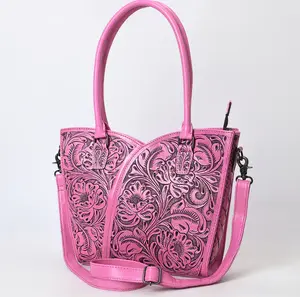 *SALE* American Darling Pink Western Leather Tote Bag made from genuine leather