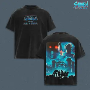 Masters Of The Universe Unisex Heavyweight Tee, He-Man Castle Grayskull Apparel, Skeletor Mattel Villain Graphic Tee, 80s Cartoon Movie Clothes Top, Boy Merch, Gift For Him, Gift For Her, Synthwave Metal Streetwear, Acid Wash Boxy Fit Tee