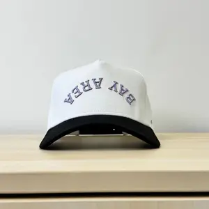 Laces Bay Area Downside Up Adjustable Hat- Black/Ube