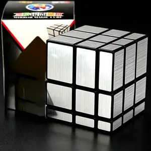 3x3 Silver Mirror Speed Cube - Irregular Brain Teaser Puzzle Cube, Educational Toy for Kids & Adults