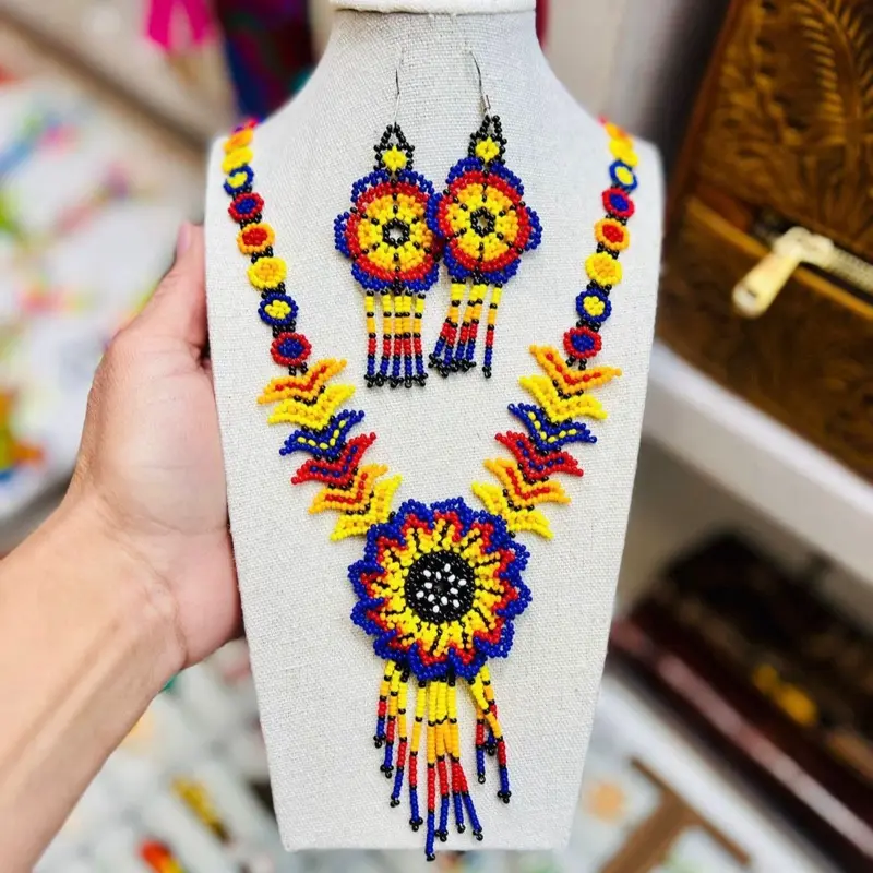 Martina - collar artesanal mexicano - Mexican necklace Handmade beaded - collar huichol - collar mexicano - Mexican necklace