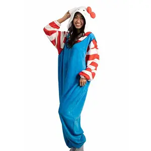 Adult Hello Kitty Cosplay Union Suit Costume