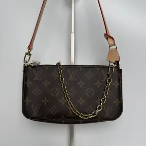 Pre-owned Louis Vuitton canvas Shoulder Bags Pochette Monogram with Chain 【BF 1Z】