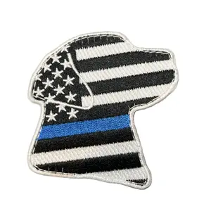 Thin Blue Line USA Flag Patch, Lab, Labrodor Retriever, Patrol Dog, Blue Line American Flag Patch, US Flag Patch, United States of America Flag Patch, Hook and Loop Embroidered