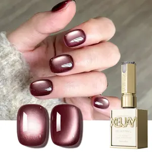 1PC 15ML Fashion Rock Sugar  Cat Eye 06 Nail Holographic Nail Art Design Reflective Cat Eye Magnetic Gel Soak LED Gel Salon Lady Nail Art Tool, Alcohol Free Cat Eye Gel for DIY Nail Art